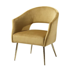 Melinda Accent Chair Velvet Mustard