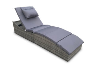 Miller Foldable Rattan Lounger Dark Grey Pr9586 Outdoor Furniture Nz Depot 1 - Nz Depot