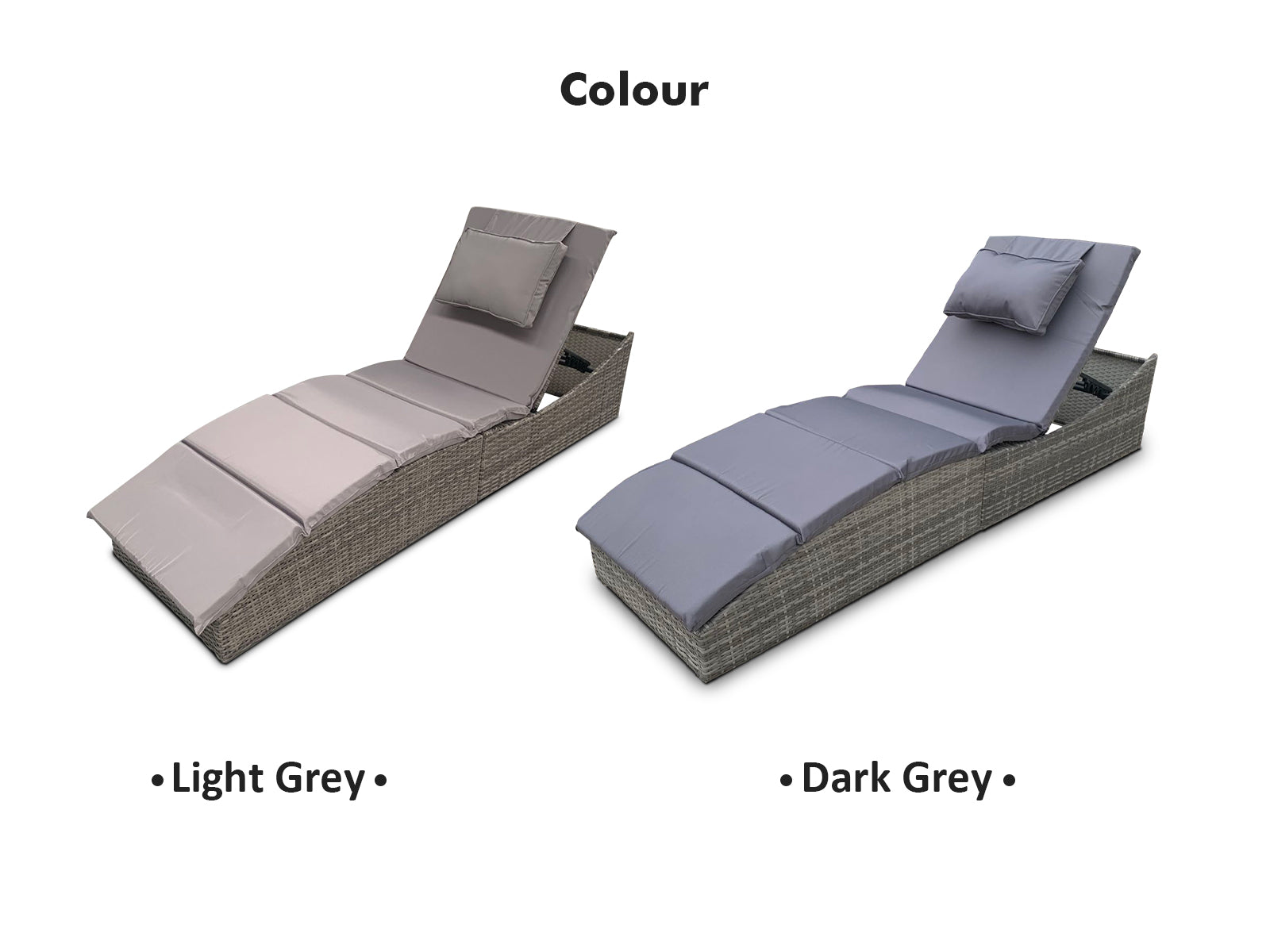 Miller Foldable Rattan Lounger Dark Grey Pr9586 Outdoor Furniture Nz Depot 3 - Nz Depot