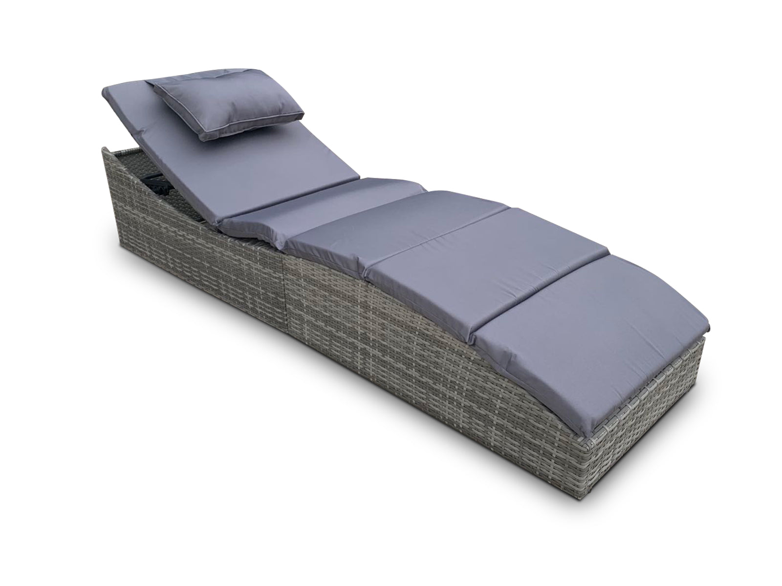 Miller Foldable Rattan Lounger Dark Grey Pr9586 Outdoor Furniture Nz Depot 4 - Nz Depot