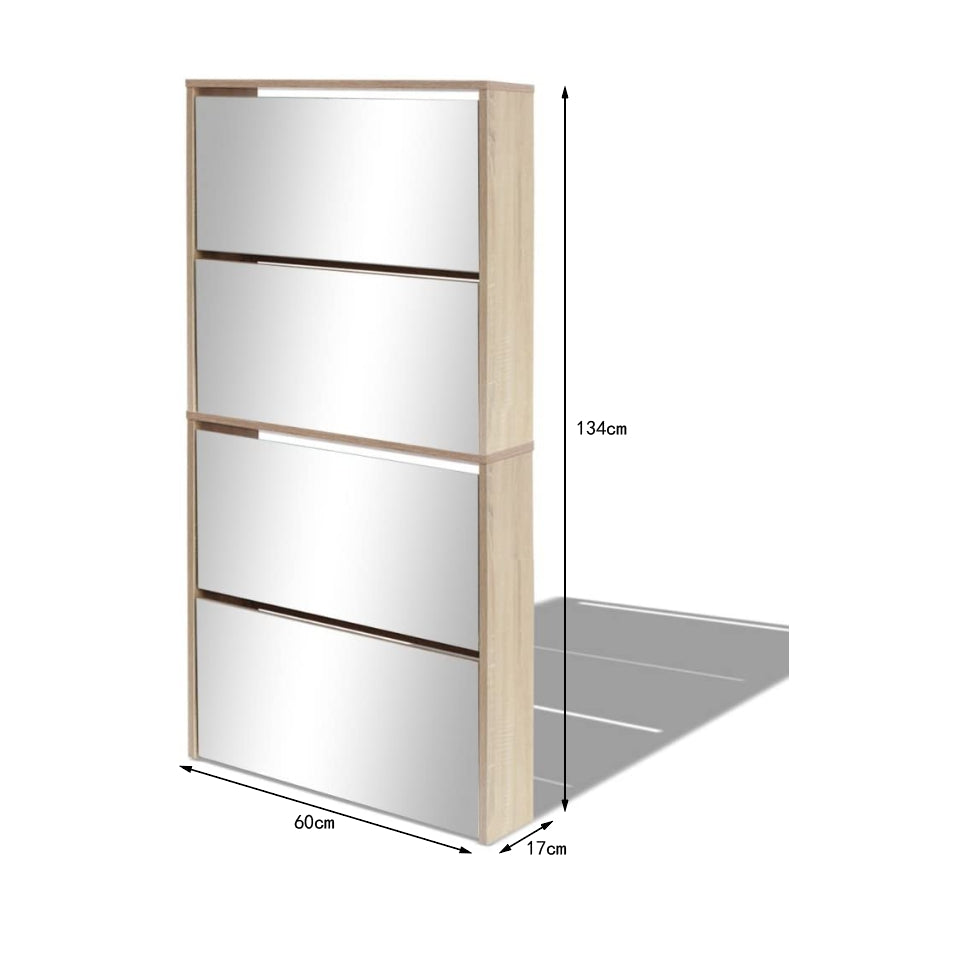 Mirrored Shoe Cabinet Pr7213 Shoe Rack Nz Depot 5 - Nz Depot