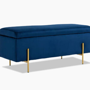 Molto Storage Ottoman Bench Velvet Blue