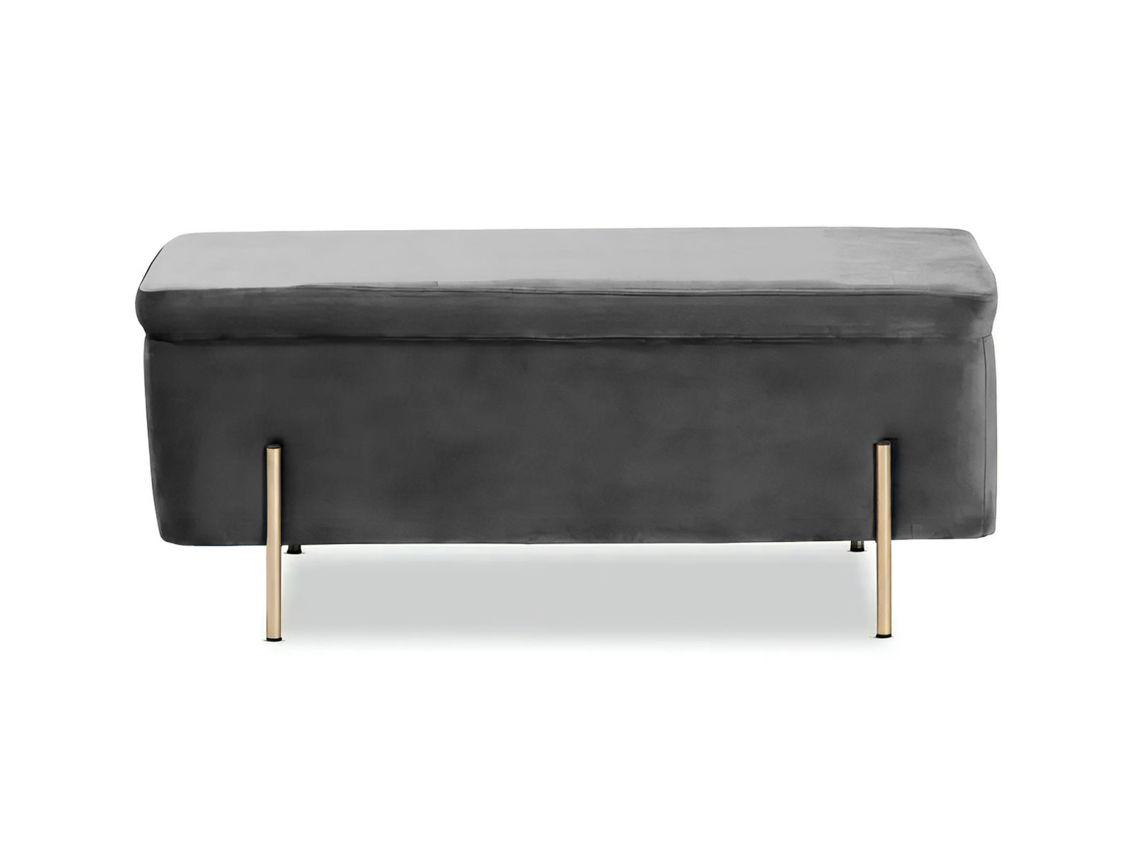 Molto Storage Ottoman Bench Velvet Dark Grey Pr65238 Ottomans Nz Depot 4 - Nz Depot