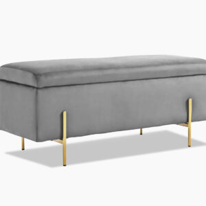 Molto Storage Ottoman Bench Velvet Grey