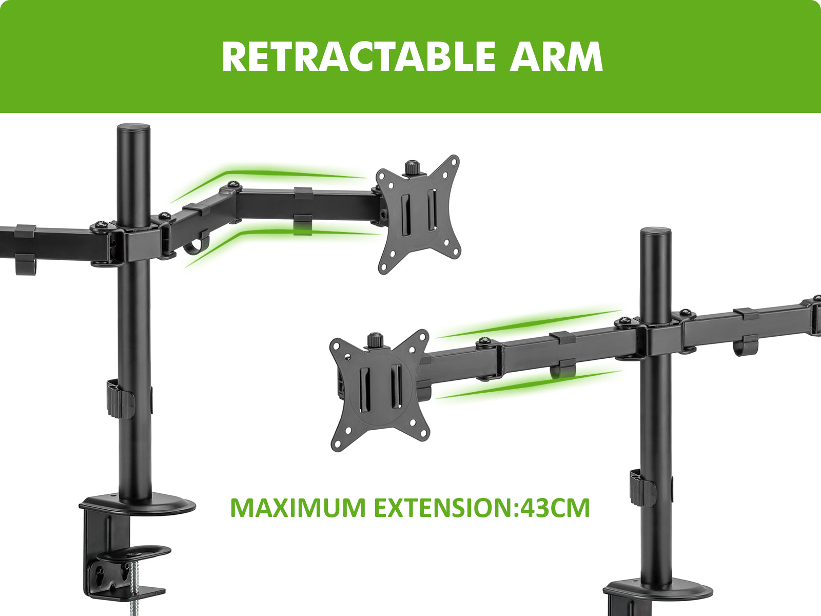 Monitor Stand Dual Arm PR9009 Desks NZ DEPOT 5