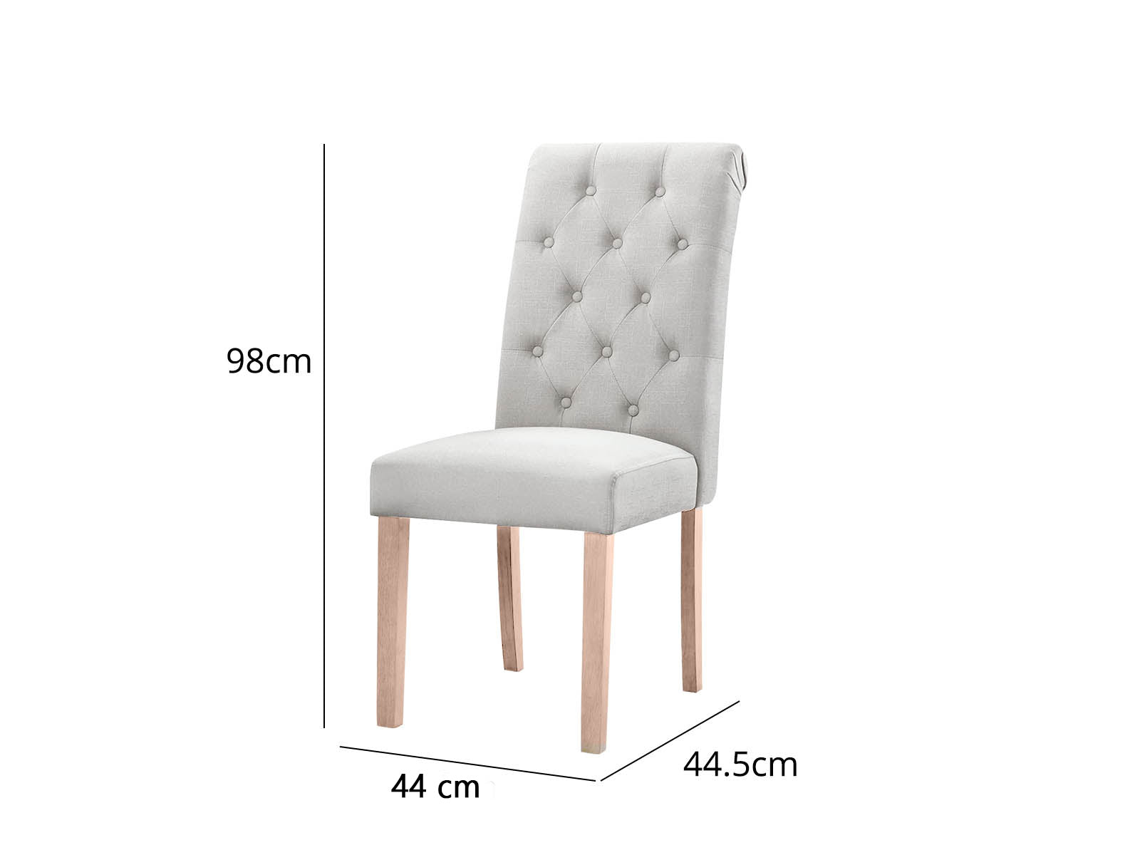 Natalie Dining Chair X2 Linen Beige Pr11439 Dining Chairs Nz Depot 4 - Nz Depot