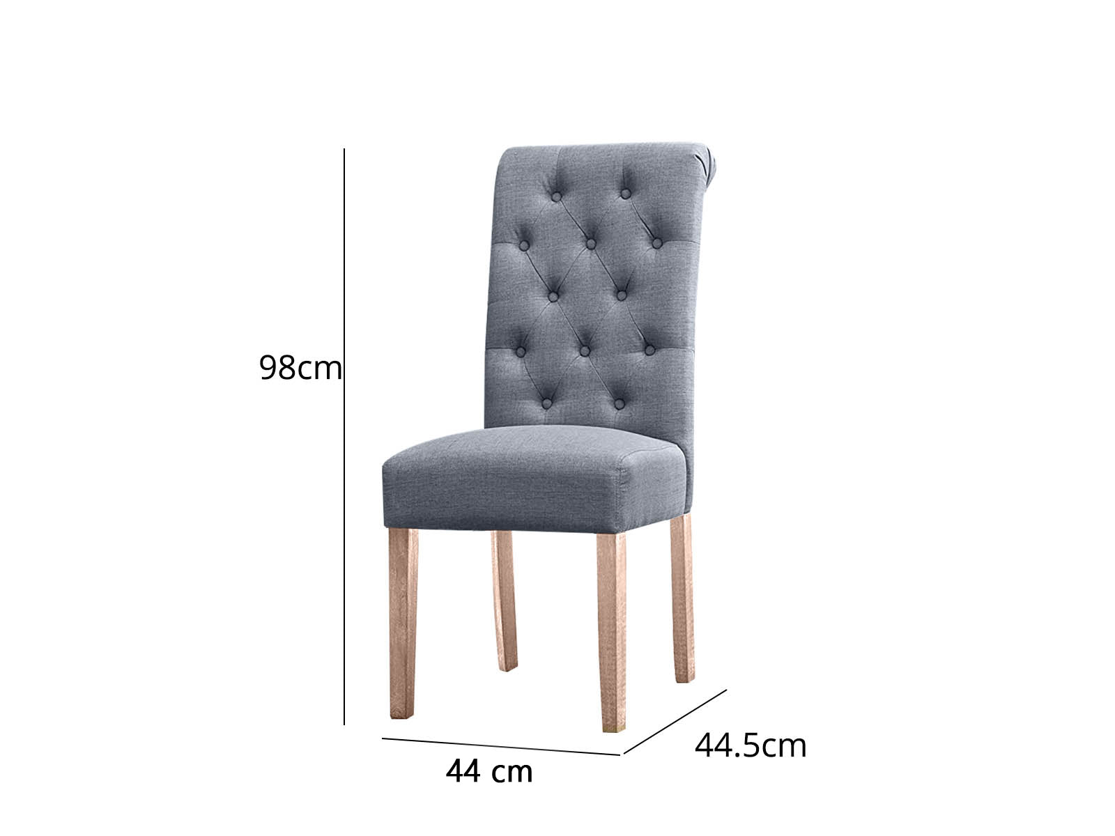 Natalie Dining Chair X2 Linen Grey Pr11440 Dining Chairs Nz Depot 3 - Nz Depot