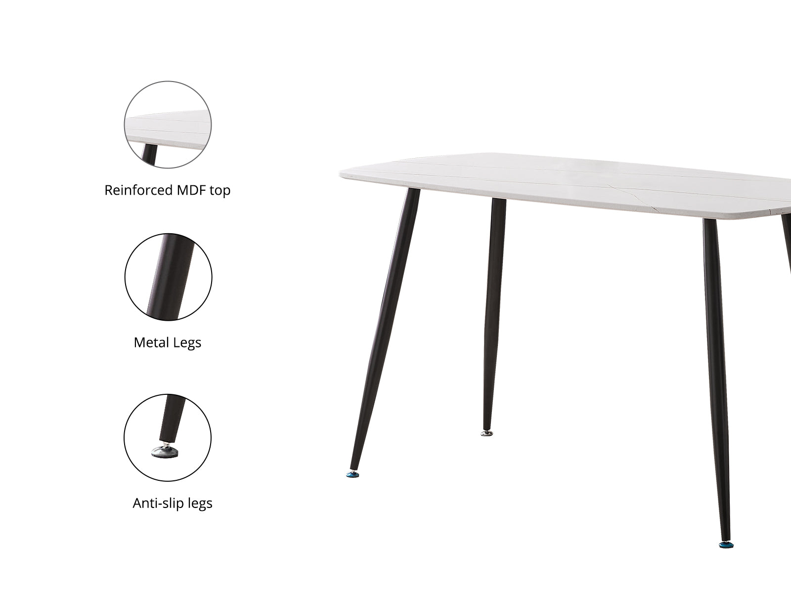 New Lavina Dining Table With Mdf Top 120 Pr12300 Dining Tables Nz Depot 3 - Nz Depot