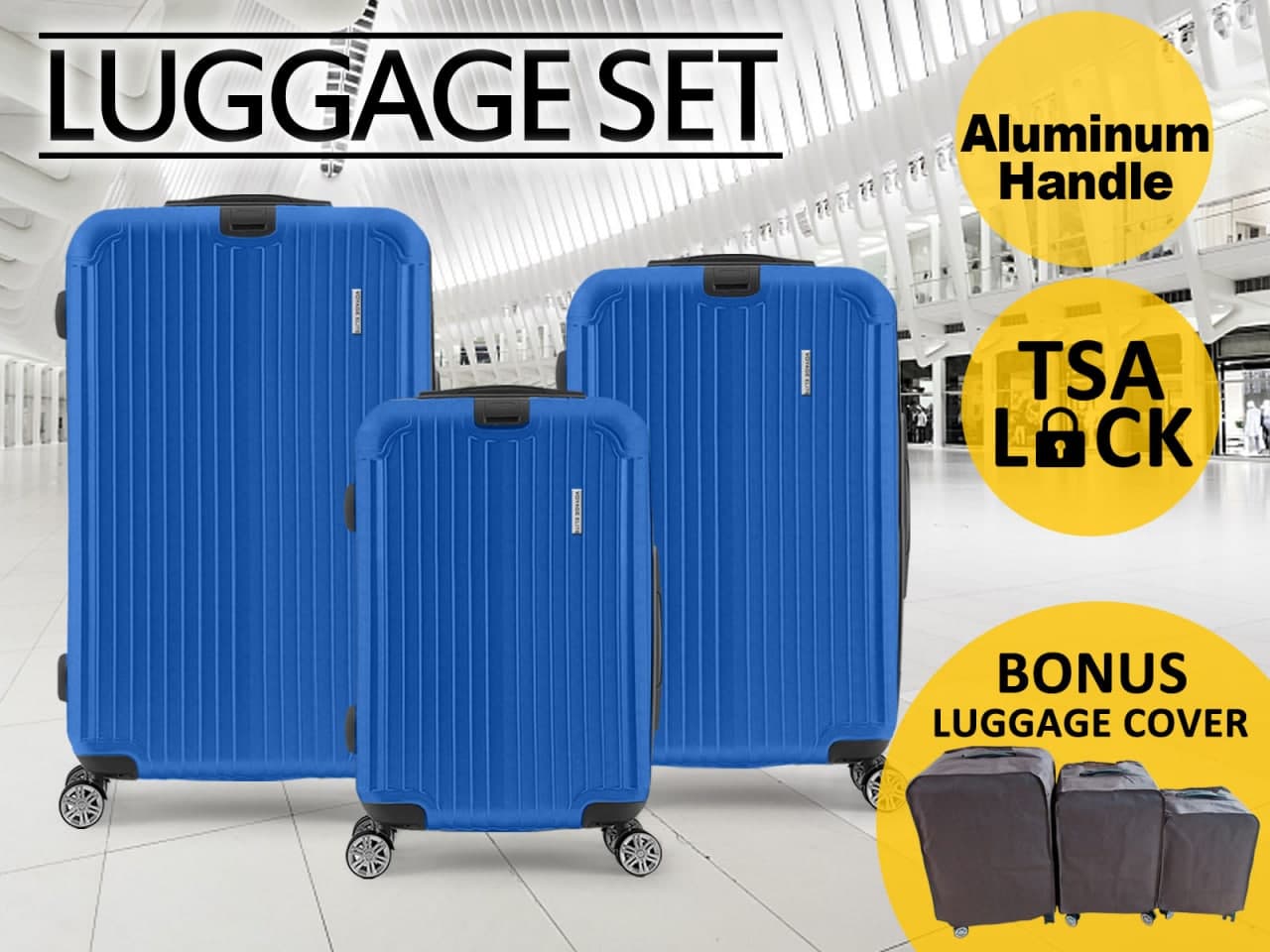 New Luggage Blue Pr2749 2 Luggage Sets Nz Depot 10 - Nz Depot