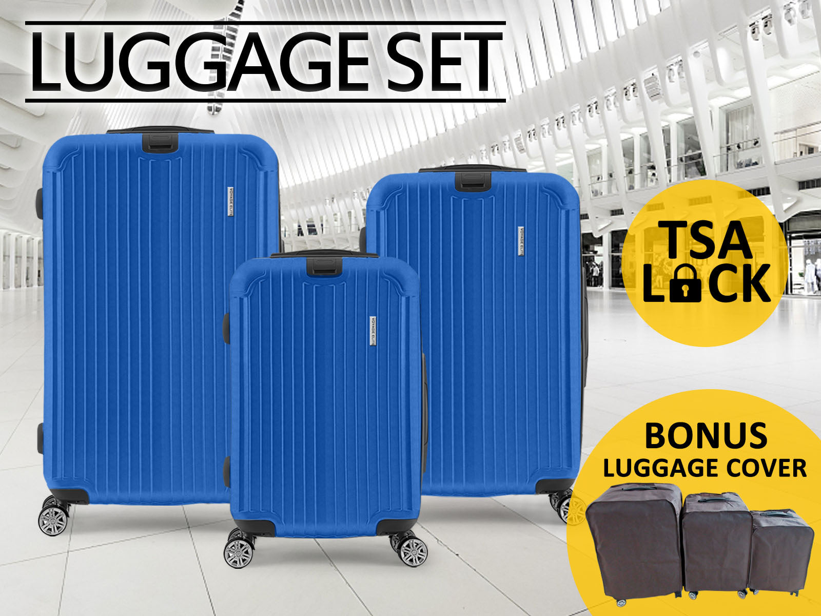 New Luggage Blue Pr2749 2 Luggage Sets Nz Depot 3 - Nz Depot