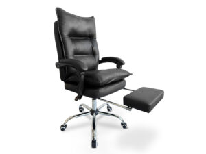 New Markus Office Chair With Footrest Pu Black Pr12673 Office Chairs Nz Depot - Nz Depot