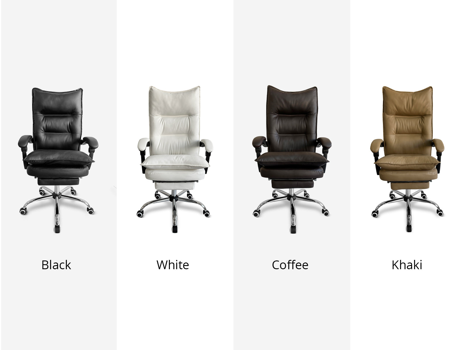 New Markus Office Chair With Footrest Pu Coffee Pr12675 Office Chairs Nz Depot 10 - Nz Depot