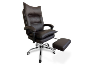 New Markus Office Chair With Footrest Pu Coffee Pr12675 Office Chairs Nz Depot - Nz Depot