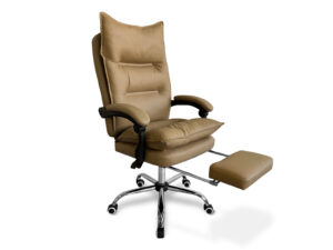 New Markus Office Chair With Footrest Pu Khaki Pr12676 Office Chairs Nz Depot - Nz Depot