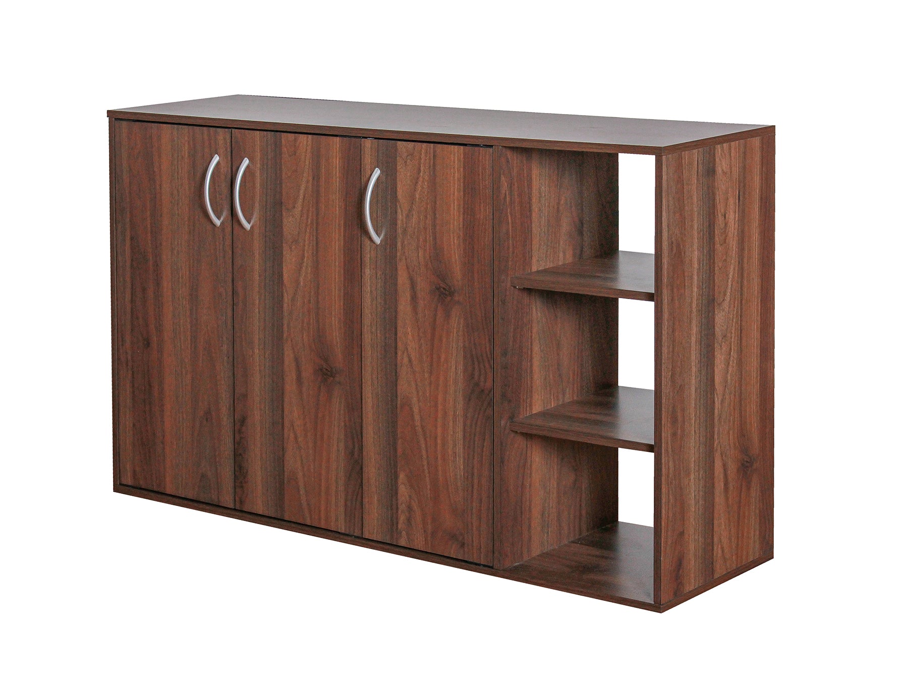 Okura Shoe Cabinet 3 Door Walnut Pr65036 Shoe Rack Nz Depot 3 - Nz Depot