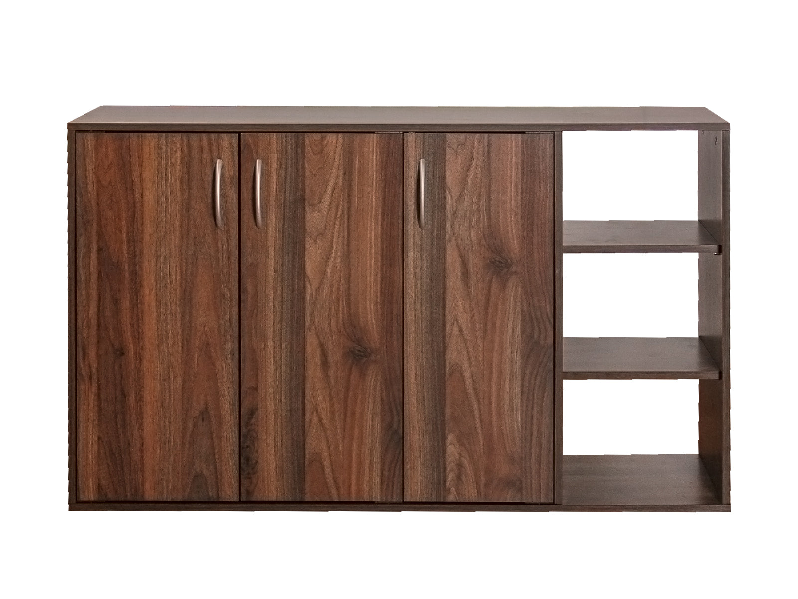 Okura Shoe Cabinet 3 Door Walnut