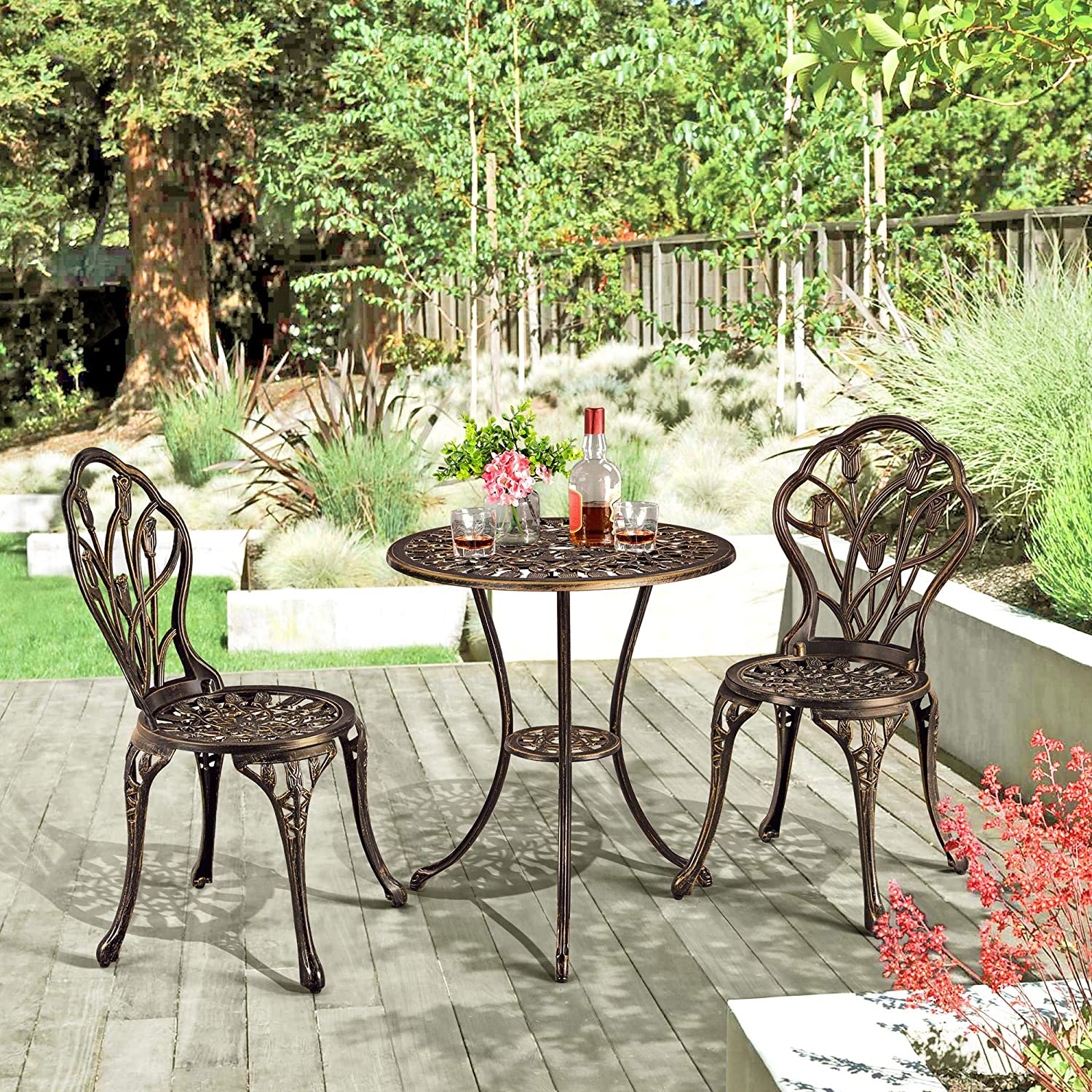 Ornato Bistro Set Cast Alum. Pr8705 Outdoor Furniture Nz Depot 7 - Nz Depot