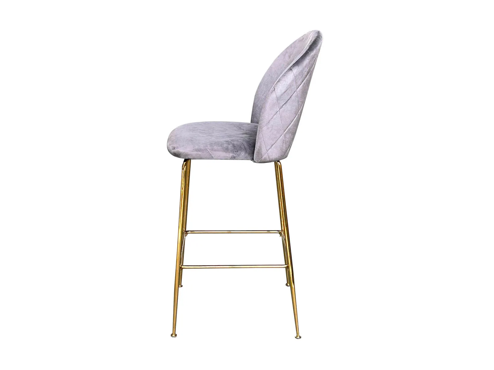 Osmond Bar Stool Velvet Grey X2 Pr9538 Bar Stools Nz Depot 3 - Nz Depot