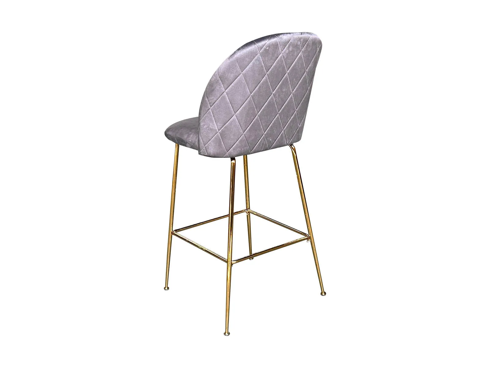 Osmond Bar Stool Velvet Grey X2 Pr9538 Bar Stools Nz Depot 5 - Nz Depot