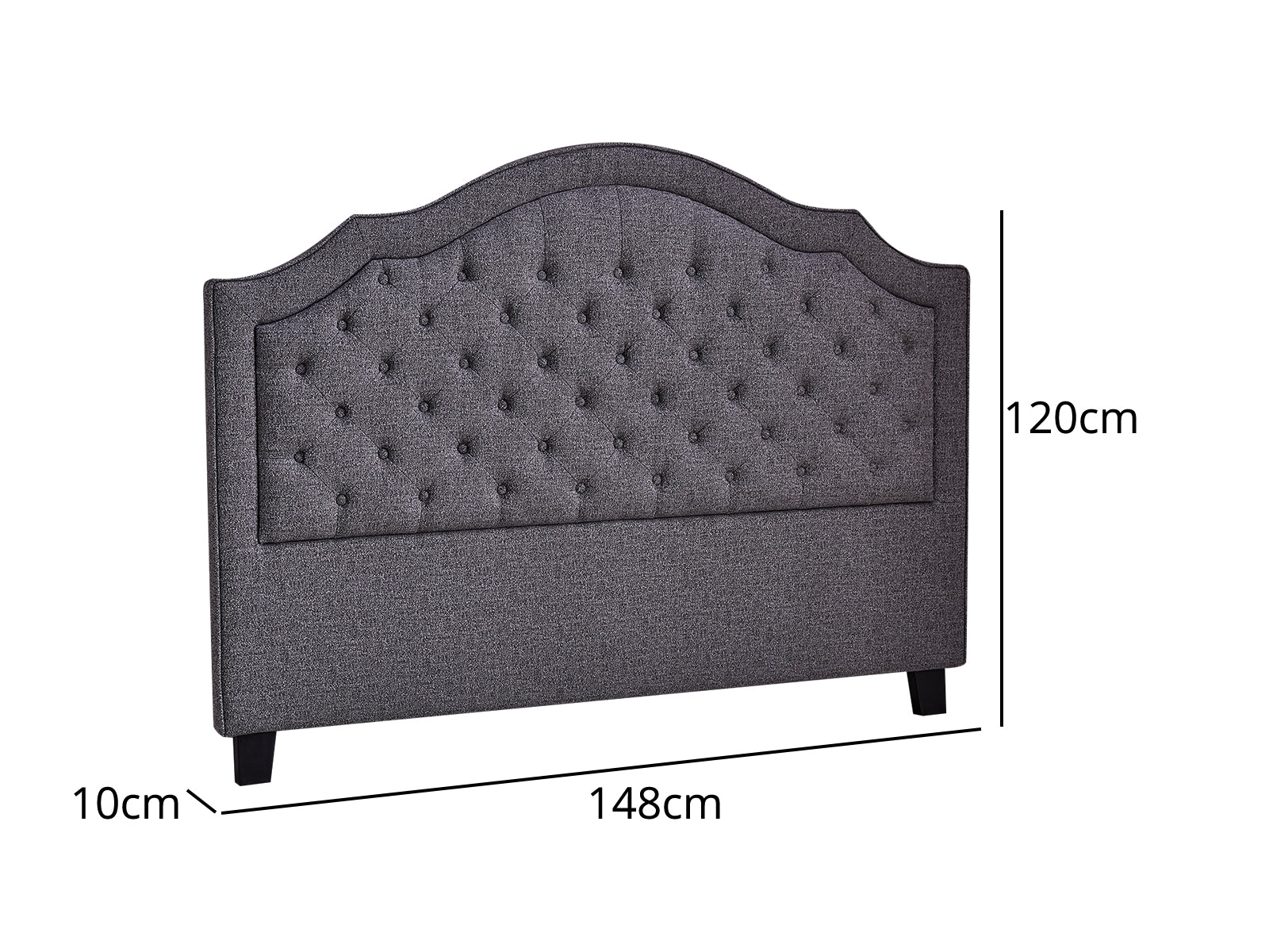 Palmas Headboard Double Linen Grey Pr10159 Headboards Nz Depot 3 - Nz Depot