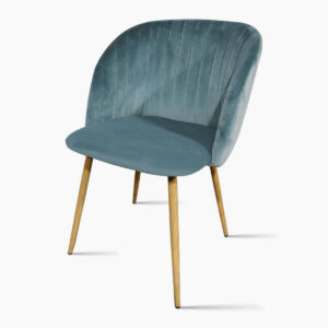 Palomar Dining Chair Velvet Aqua Blue