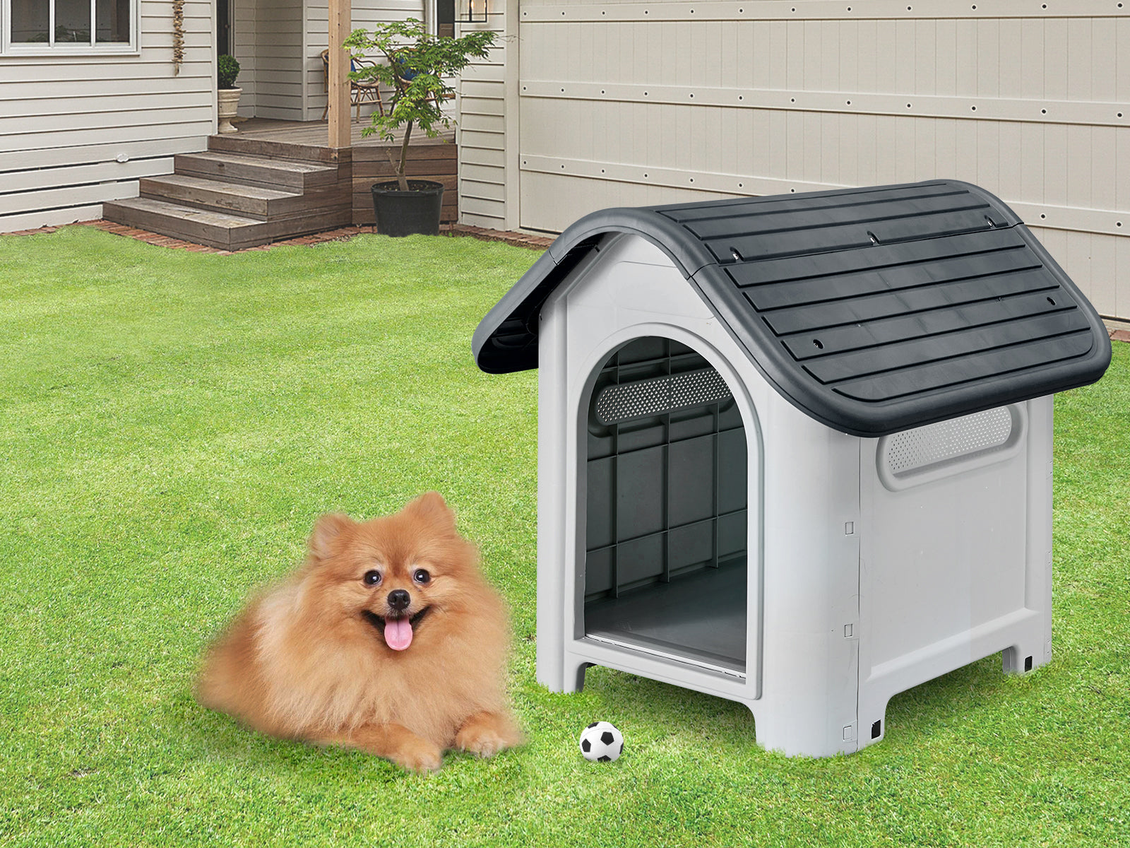 Plastic Dog House Grey Pr6665529 2 Bedding Nz Depot 5 - Nz Depot