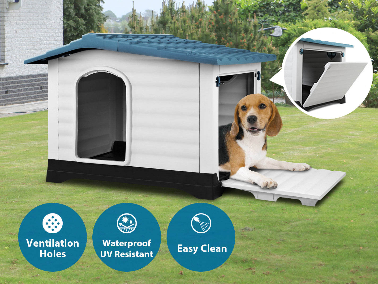 Plastic Dog House With Side Door Pr6665531 1 Bedding Nz Depot 6 - Nz Depot