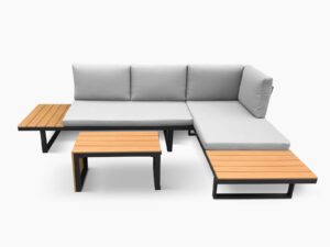 Polyvalent Outdoor Lounge Set Black Pr10054 Outdoor Furniture Nz Depot - Nz Depot