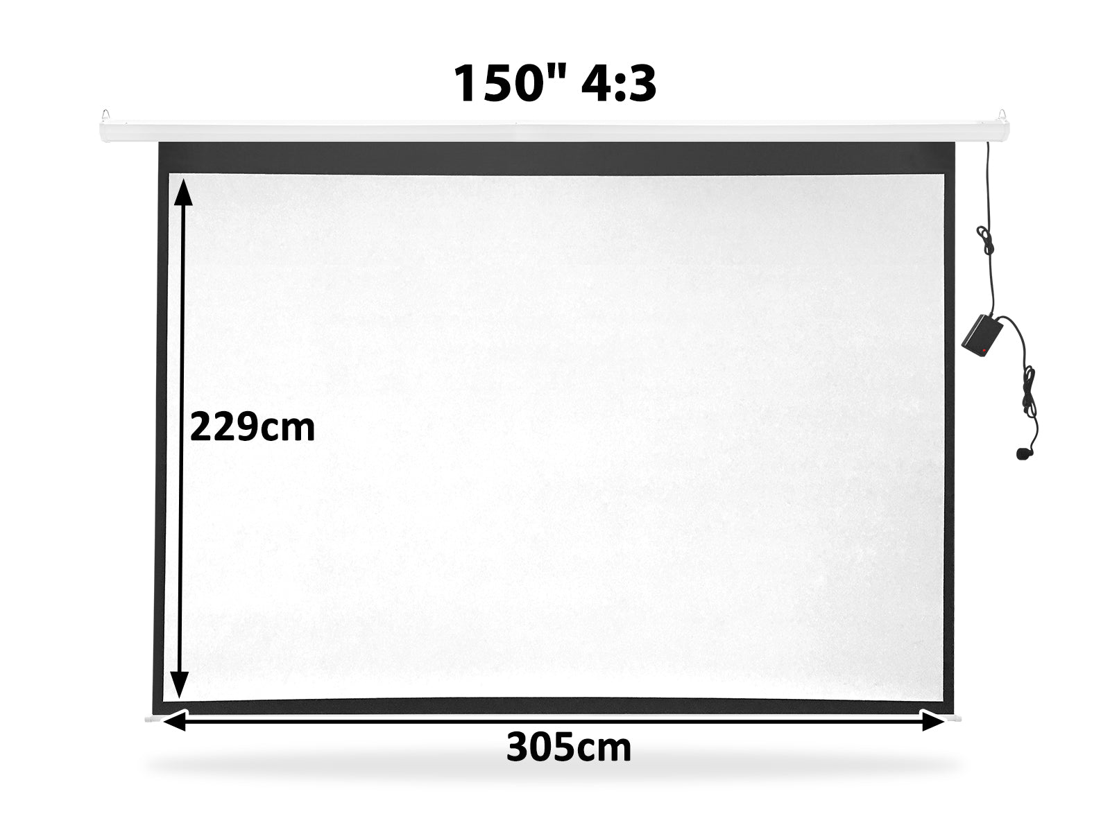 Projector Screen 150 Electric Motorised Cinema Hd Pr257 Electronic Screens Nz Depot 5 - Nz Depot