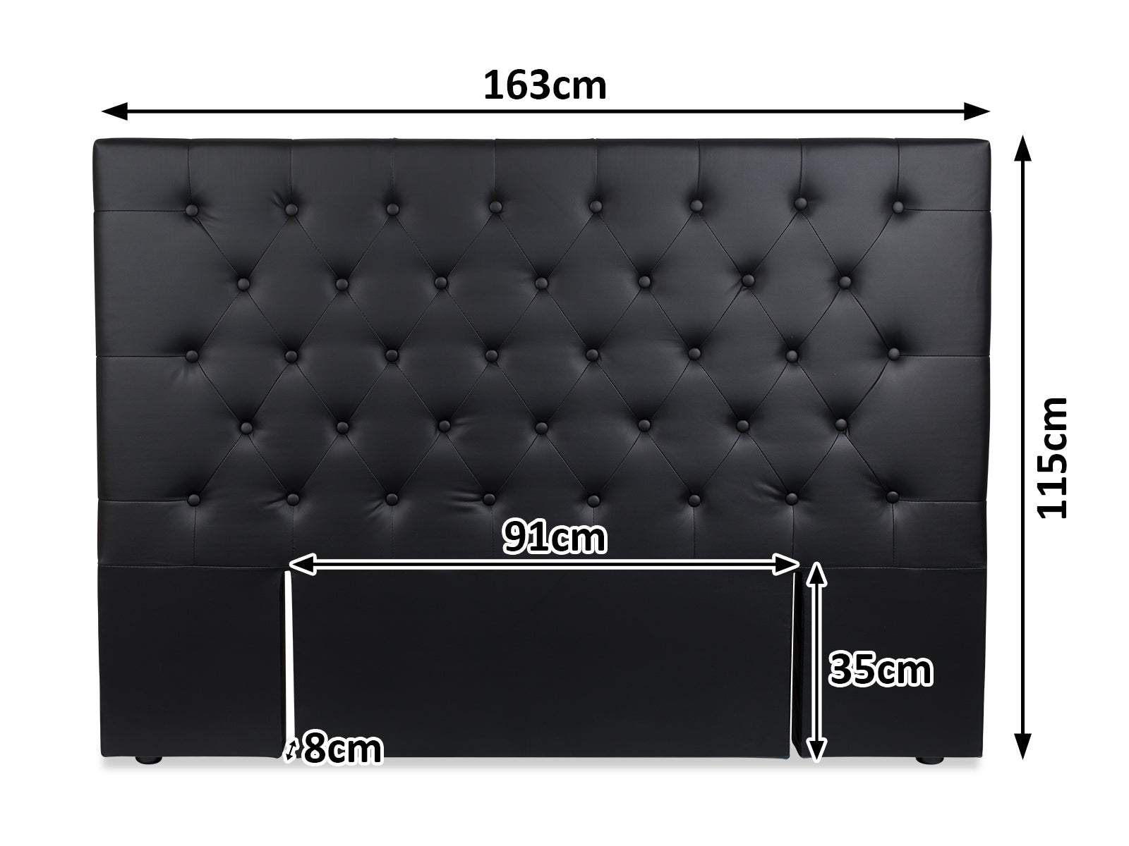 Raisa Headboard Queen Black PR2606 Headboards NZ DEPOT 7 - NZ DEPOT