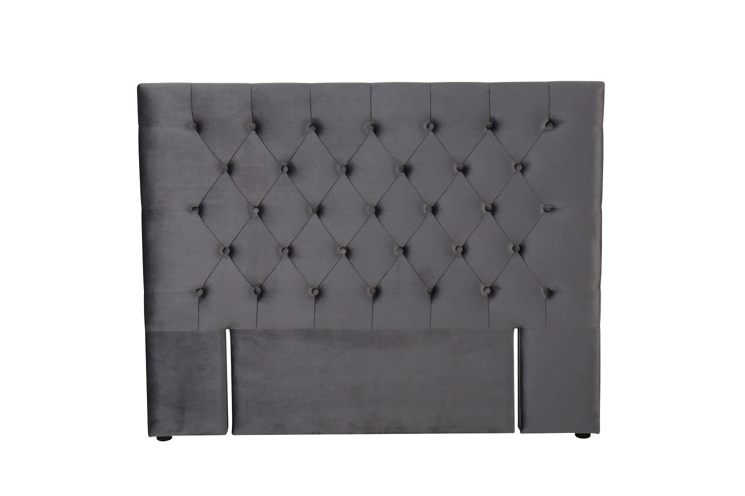 Rakel Headboard Double Velvet Grey