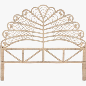 Rattan Bedhead Leaf - Double Natural