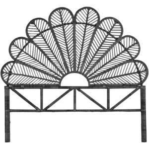 Rattan Bedhead Peacock - Double