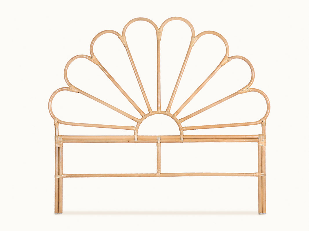 Rattan Headboard Petal - Queen