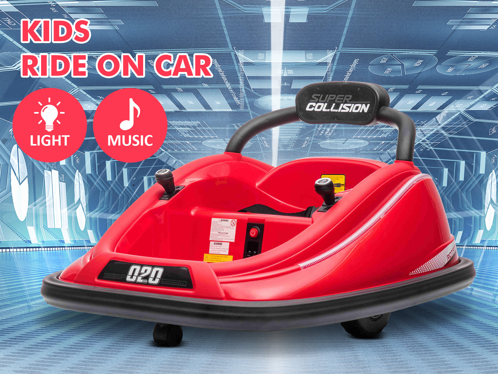 Ride On Car Bumper Car Red Pr8072 Kid Organisers Nz Depot 4 - Nz Depot