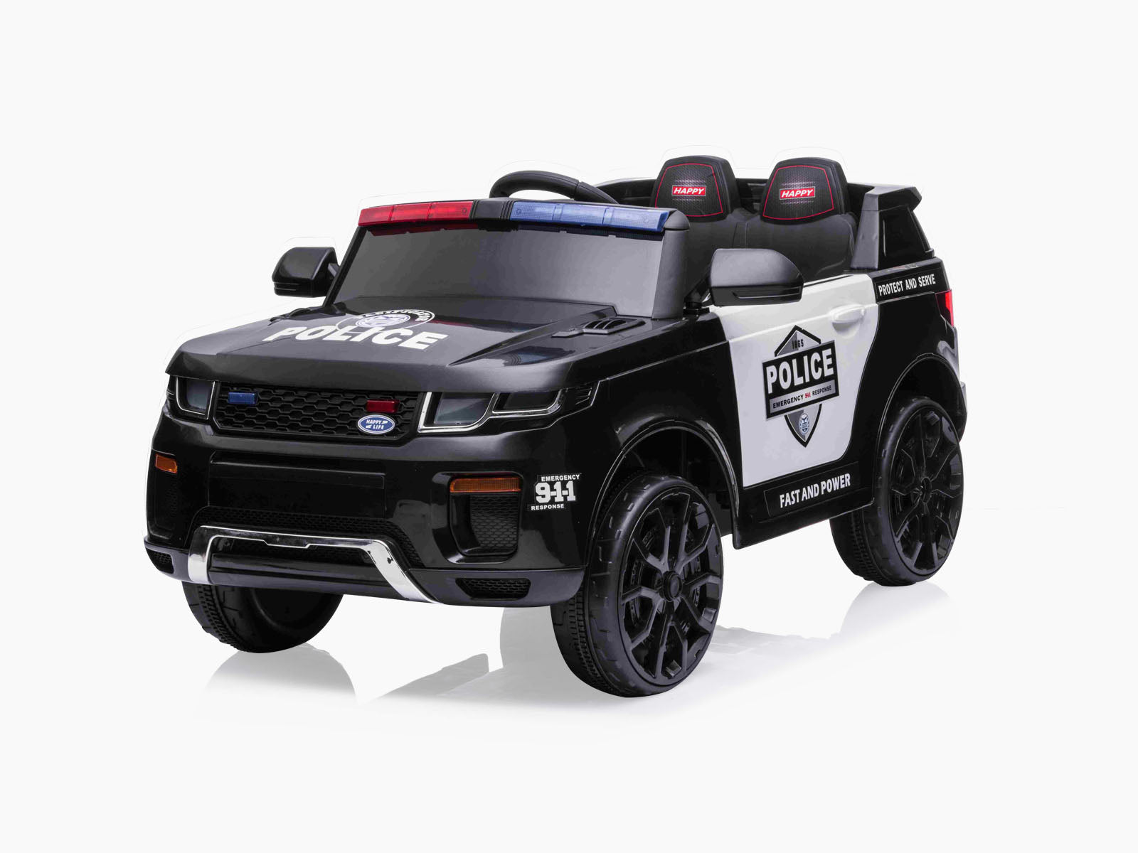 Ride On Car Ride On Police Car New Black