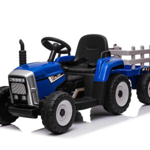 Ride On Car Tractor with Trailer Blue