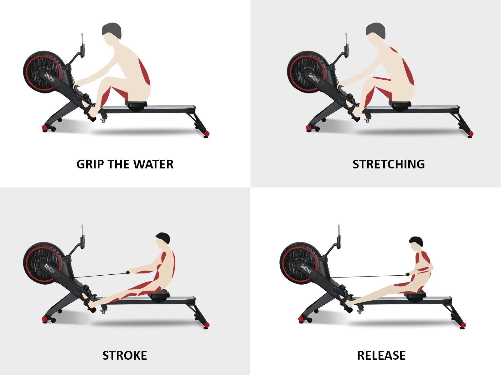 Rowing Machine Air And Magnetic Resistance System Pr6266 Rowing Machine Nz Depot 5 - Nz Depot