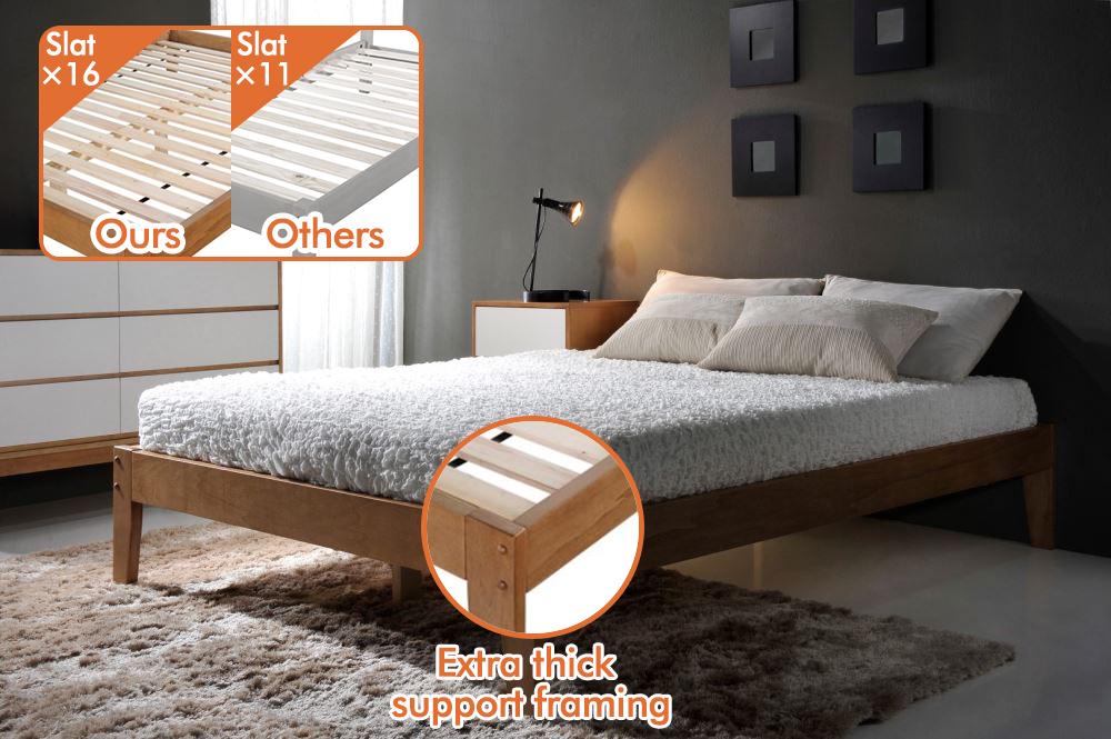 Sovo Double Bed Lc Oak With Mem23 Pr6598 Mattresses Nz Depot 5 - Nz Depot