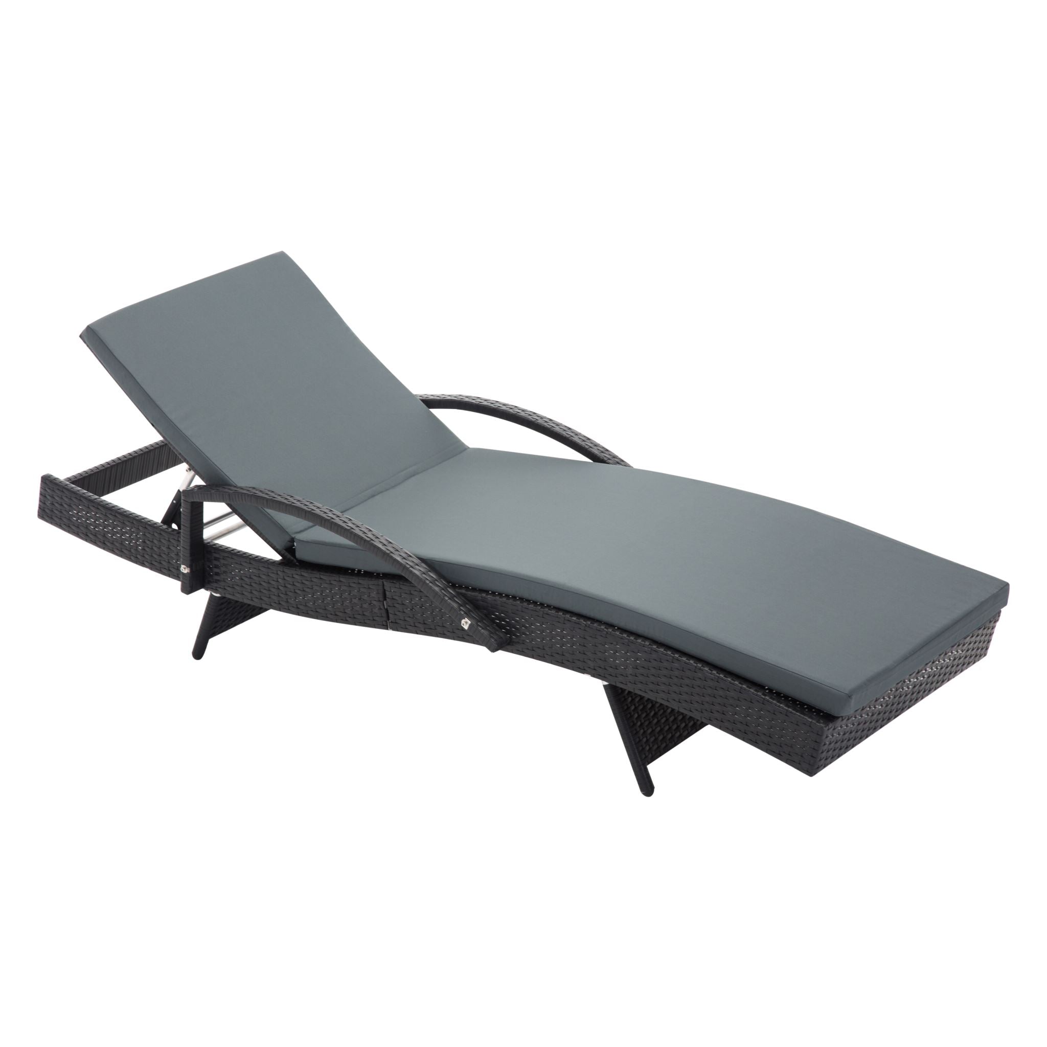 Sun Lounger With Armrest