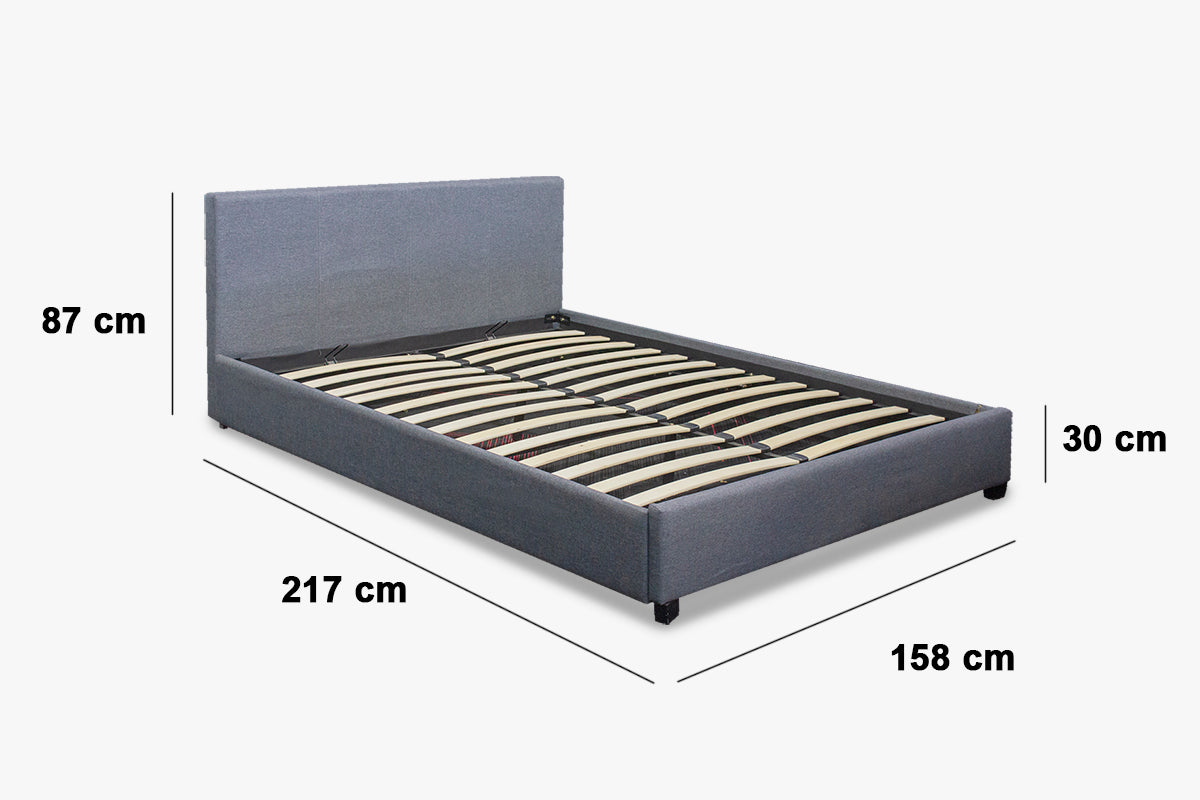 T Bass Storage Bed Frame Linen Queen Pr6665345 Bed Frames Nz Depot 5 - Nz Depot