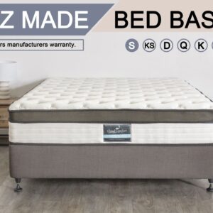 T DS NZ MADE SW Single bed base light Grey NZ