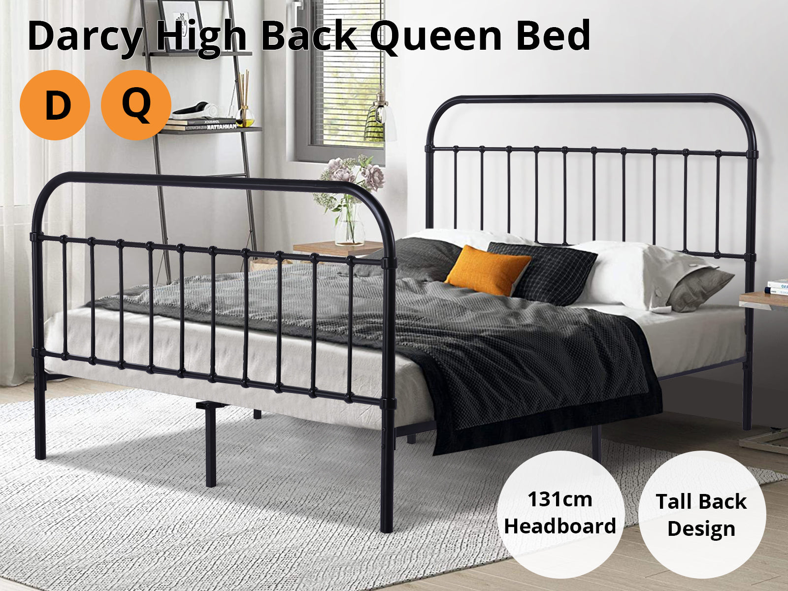 T Darcy High Back Queen Bed With Mem23 Queen Mattress Pr65592 Mattresses Nz Depot 3 - Nz Depot