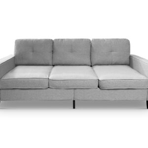 Evart Linen Sofa Grey