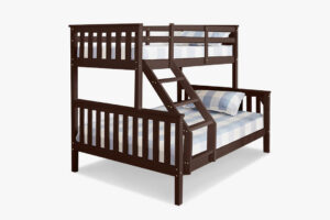 T New Chico Wooden Triple Bunk Walnut Pr8951 Bunk Beds Nz Depot - Nz Depot