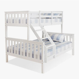 New Chico Wooden Triple Bunk White