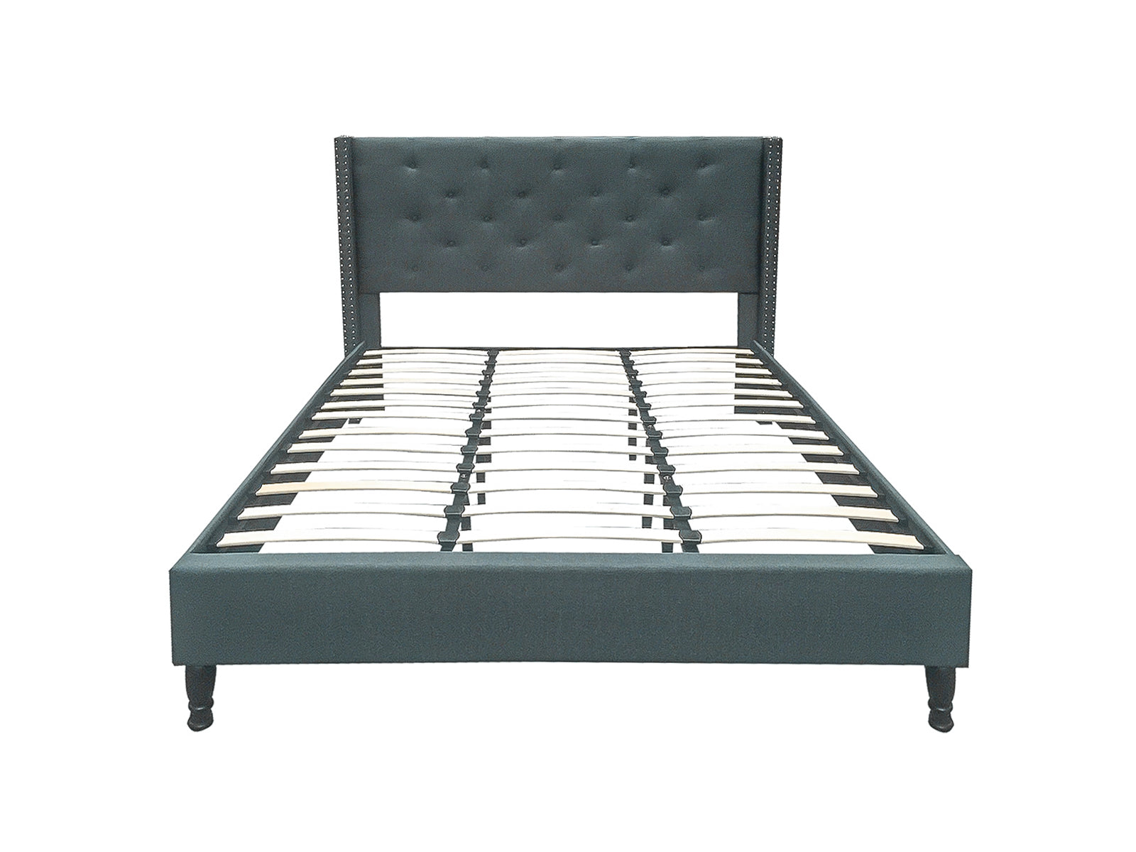 T New Lisbeth Fabric Bed Frame King Blue Pr6665520 Bed Frames Nz Depot 4 - Nz Depot