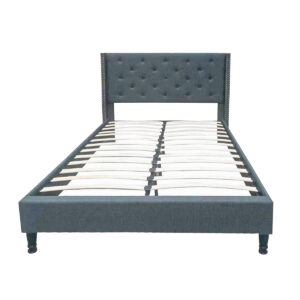 Lisbeth Fabric Queen Bed Frame - Blue