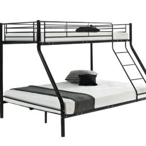 DS Triple Bunk Bed Black 36cm top guardrail