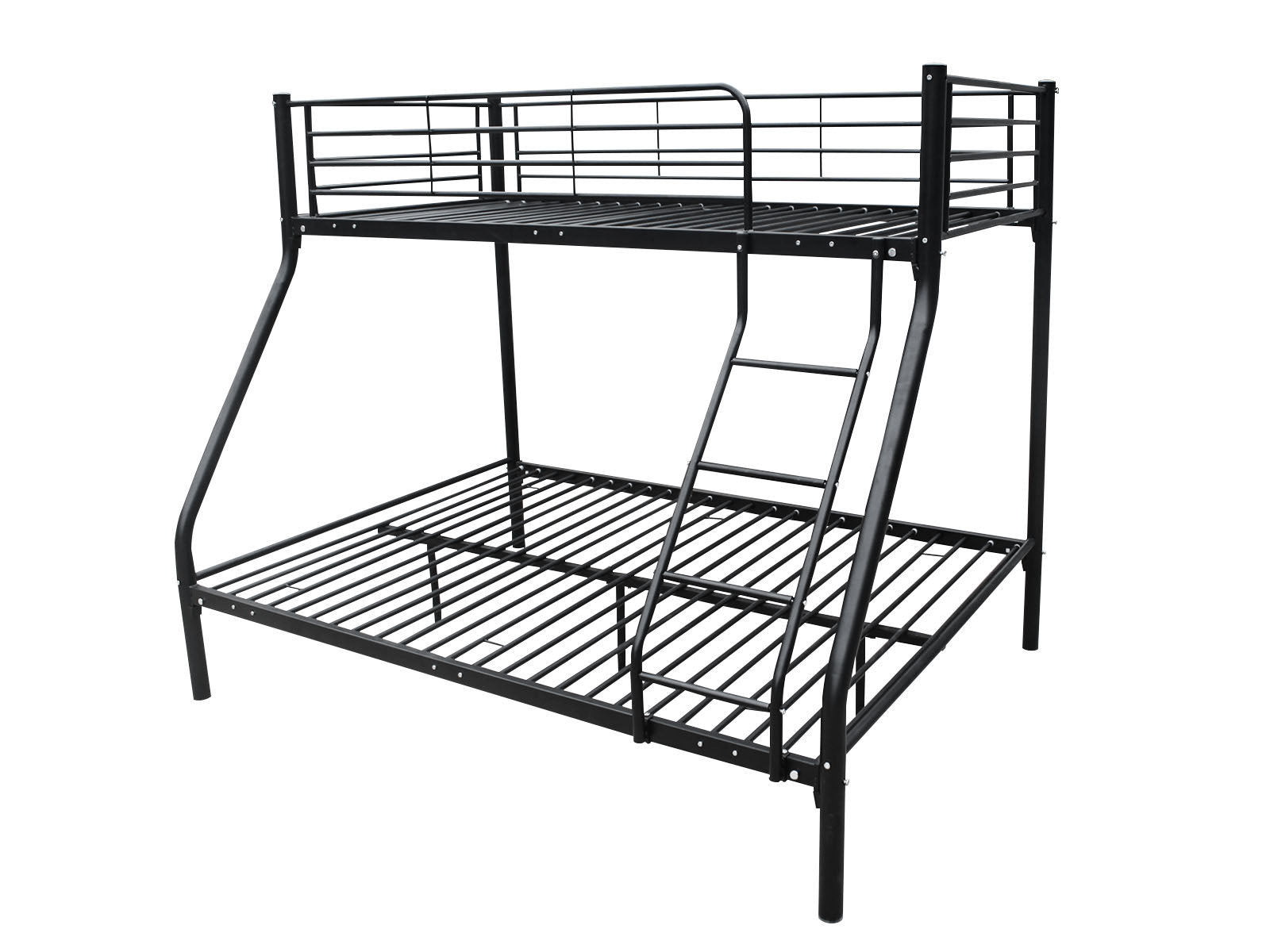 T Triple Bunk Bed Black 36cm top guardrail PR666473 Bed Frames NZ DEPOT 4 - NZ DEPOT